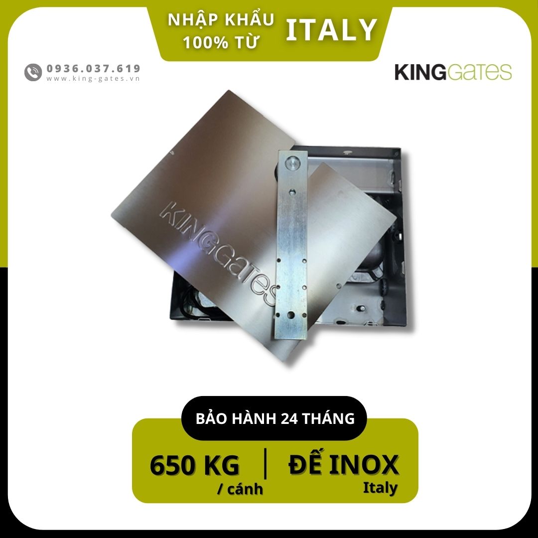 Cổng Tự Động Âm Sàn Intro 24-400 Đế Inox 304 (SX tại Italy)