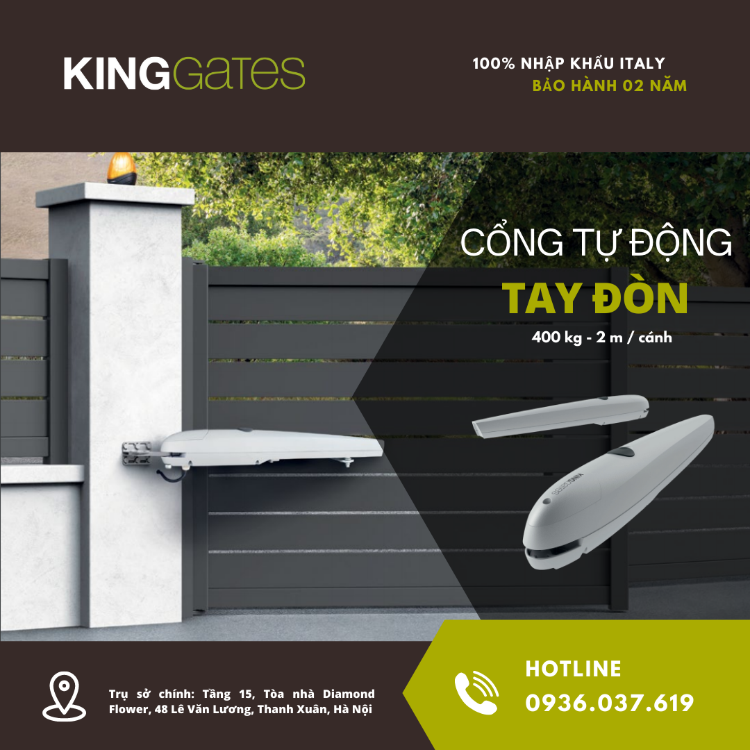 cổng tự động tay đòn couper Kinggates Italy