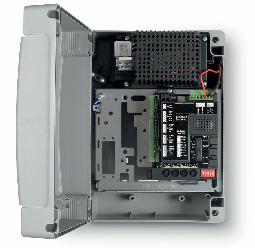 hộp điều khiển chứa bo mạch cổng tự động | KingGates Italy