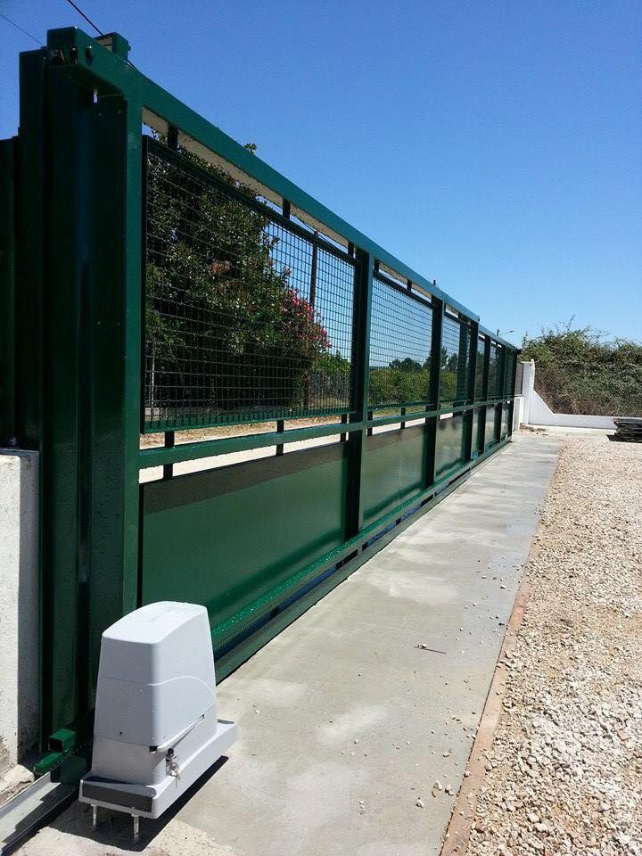 cổng trượt 1 cánh xí nghiệp lắp motor trượt dynamos kinggates tại Bình Dương