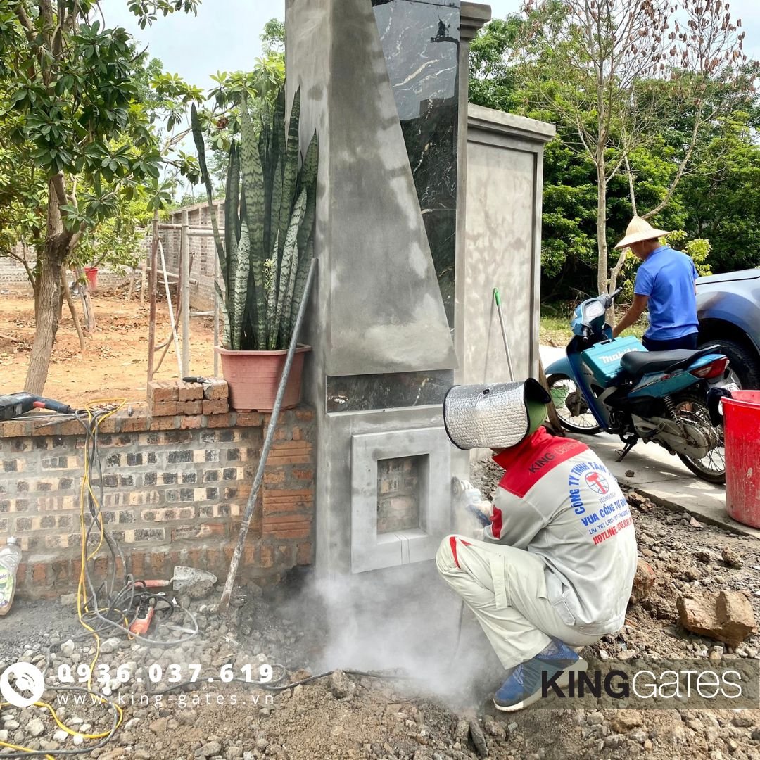 Đi ống gen điện và dây tín hiệu khi lắp đặt motor âm sàn | KingGates Italy