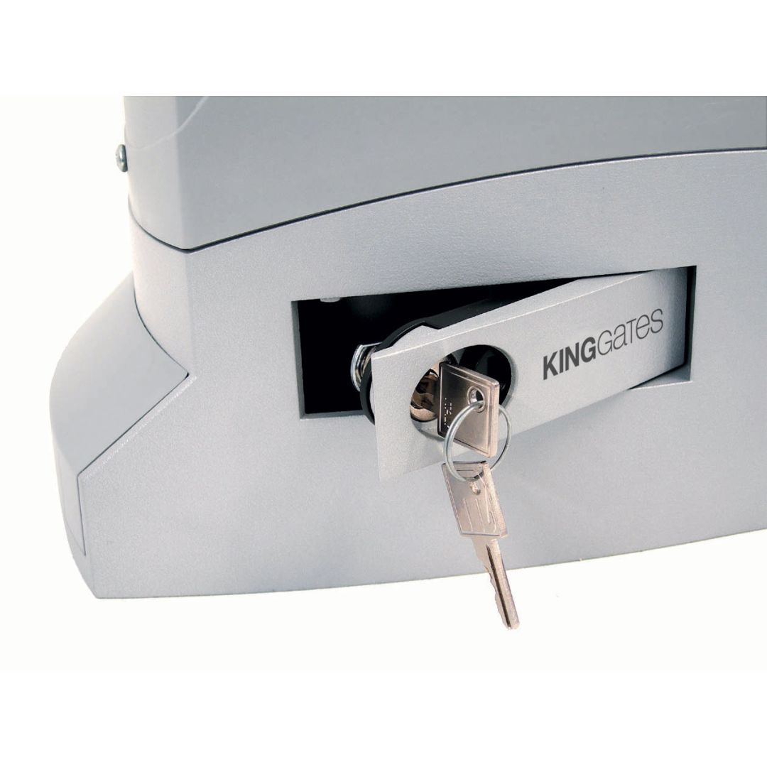 khóa cơ trên motor trượt dynamos dùng khi cổng mất điện