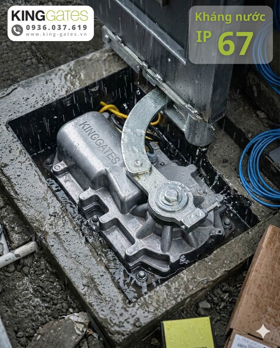 Motor âm sàn intro 24 đạt tiêu chuẩn kháng nước IP67