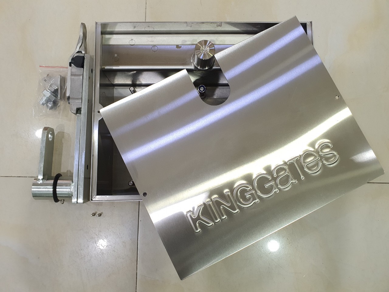 bộ motor âm sàn intro24 đế inox304 | KingGates Italy