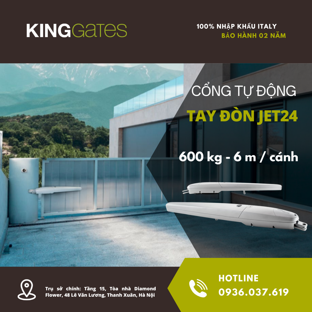 motor-tay-don-jet24-kinggates-lap-cho-cong-biet-thu