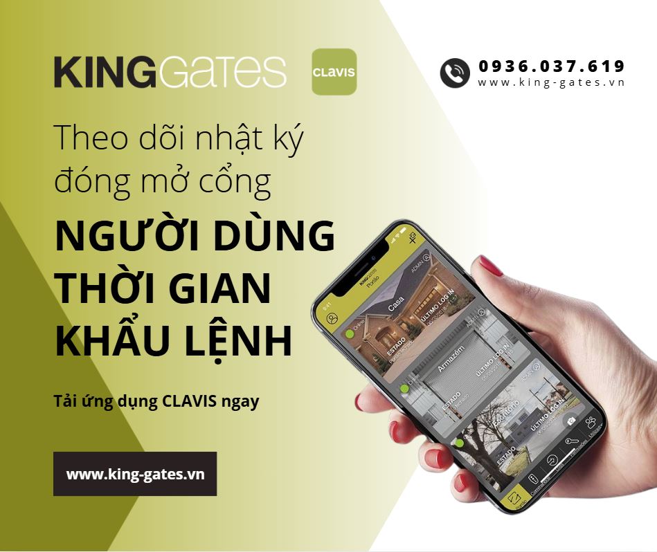 theo dõi nhật ký đóng mở cổng dễ dàng trên smartphone