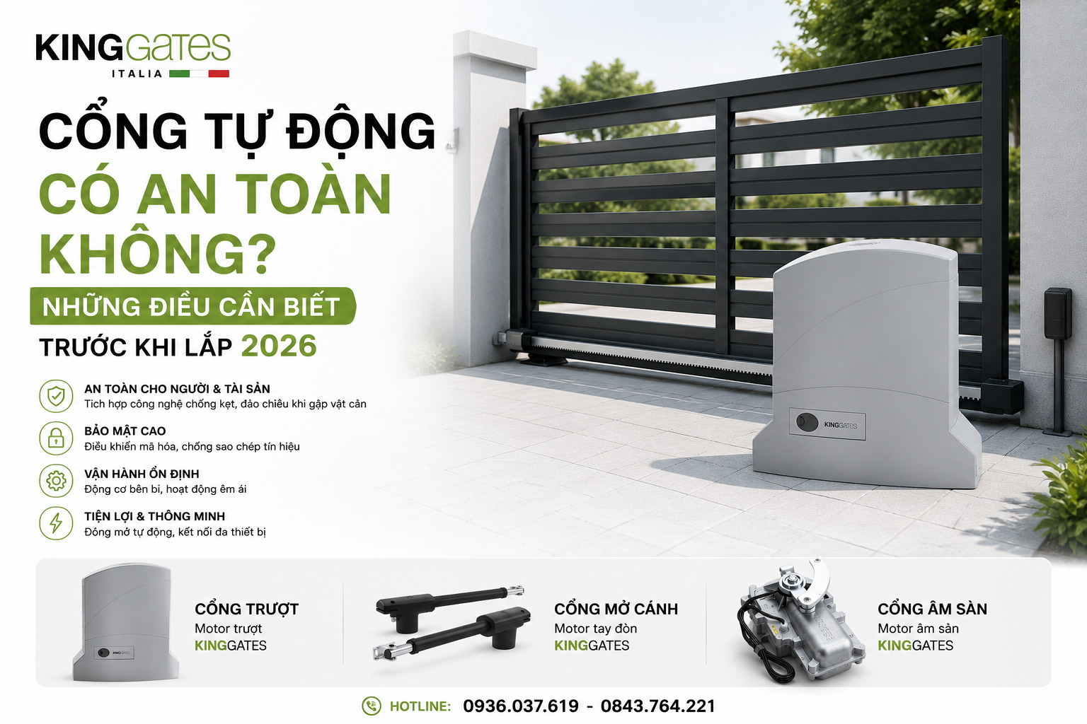 Cổng Tự Động Có An Toàn Không? Những Điều Cần Biết Trước Khi Lắp 2026